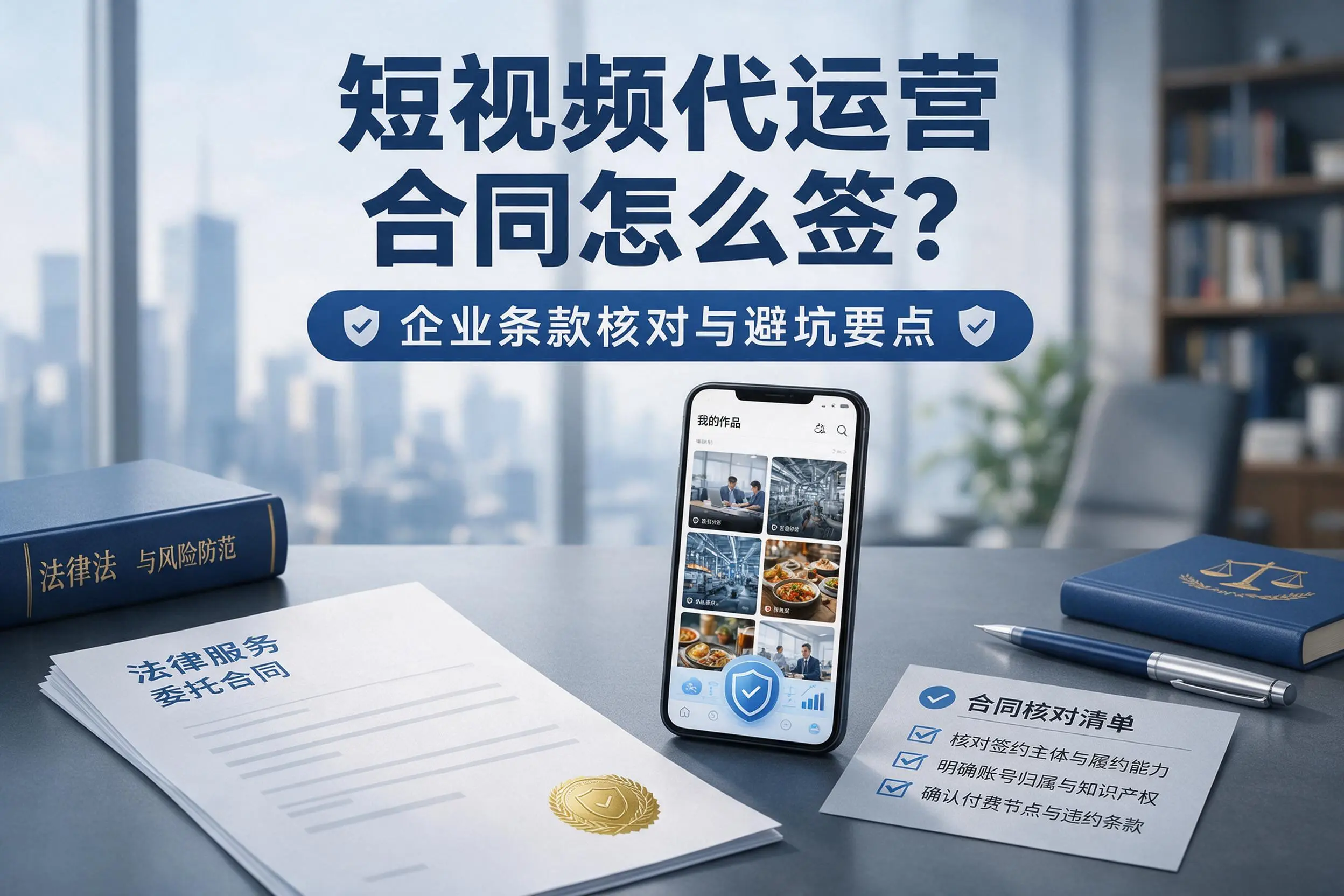 短视频代运营合同怎么签？德阳企业条款核对与避坑要点