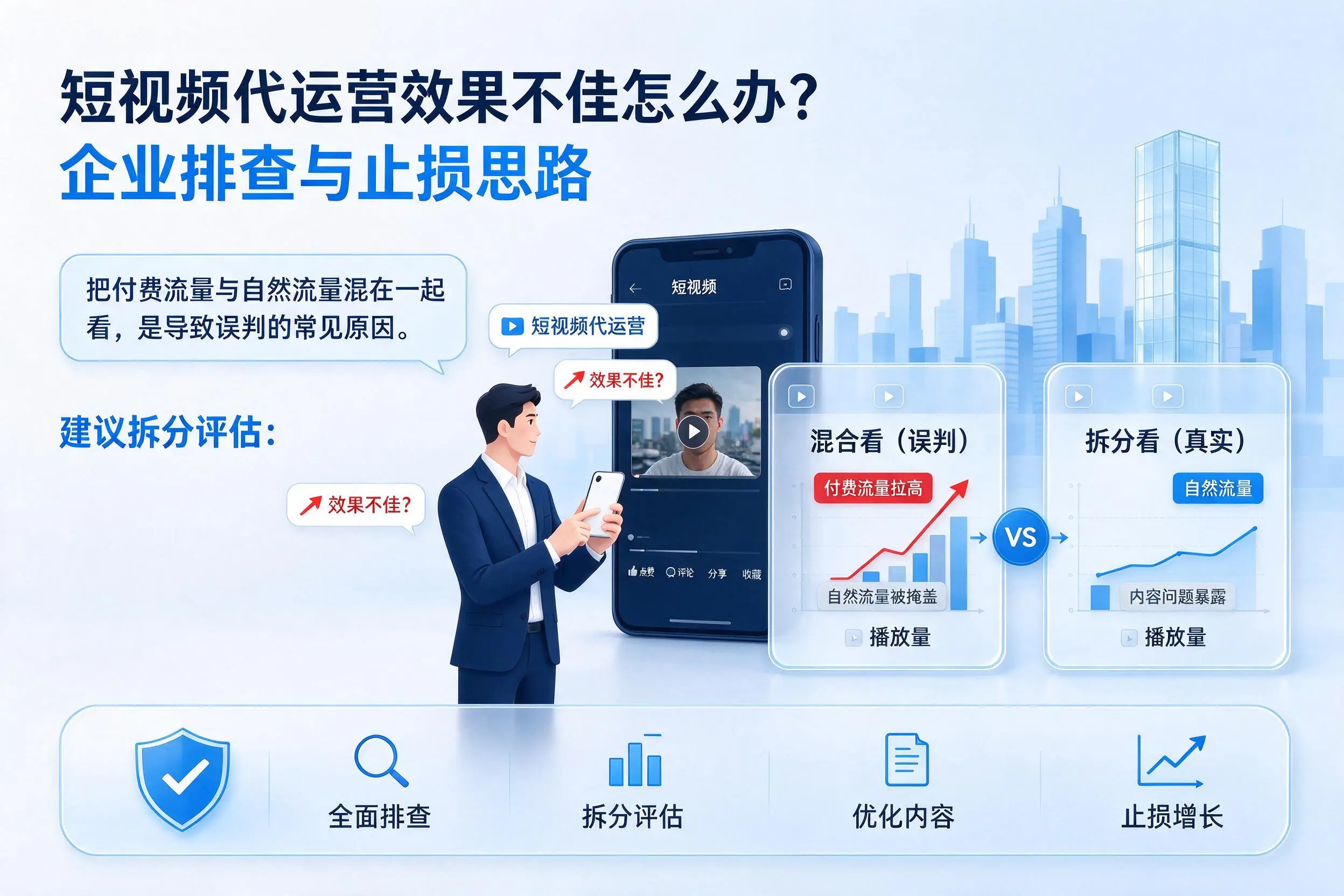 短视频代运营效果不佳怎么办？德阳企业排查与止损思路