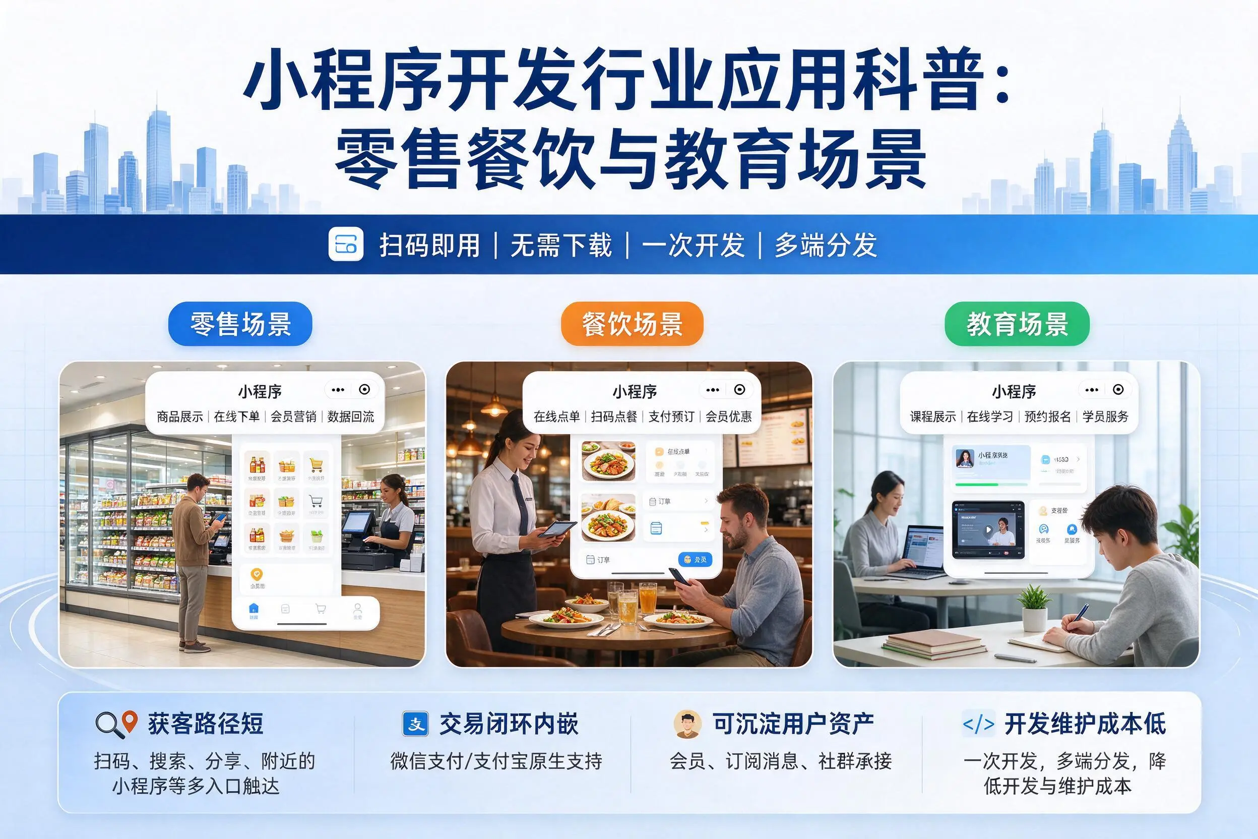 德阳小程序开发行业应用科普：零售餐饮与教育场景