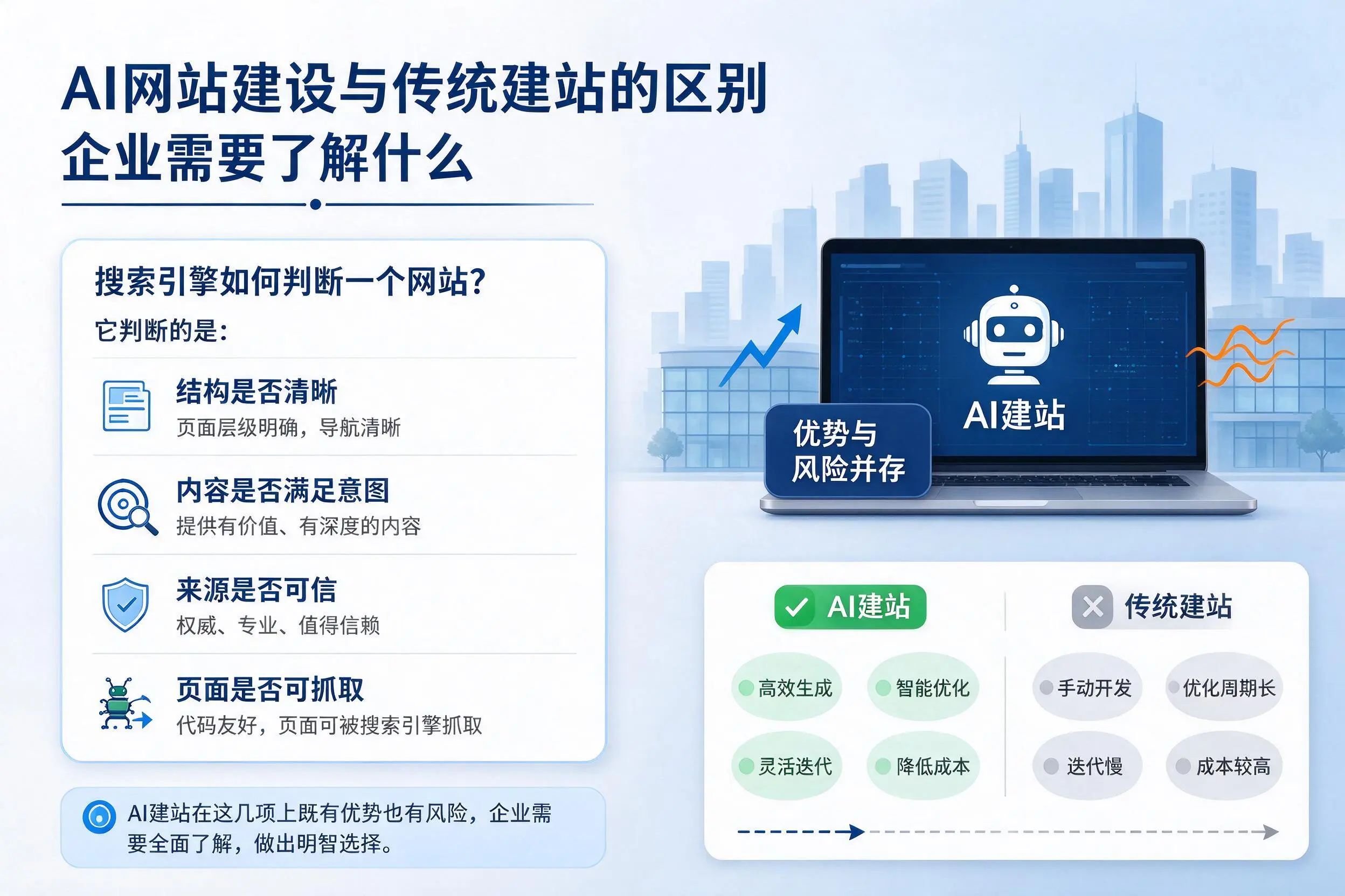 AI网站建设与传统建站的区别，德阳企业需要了解什么