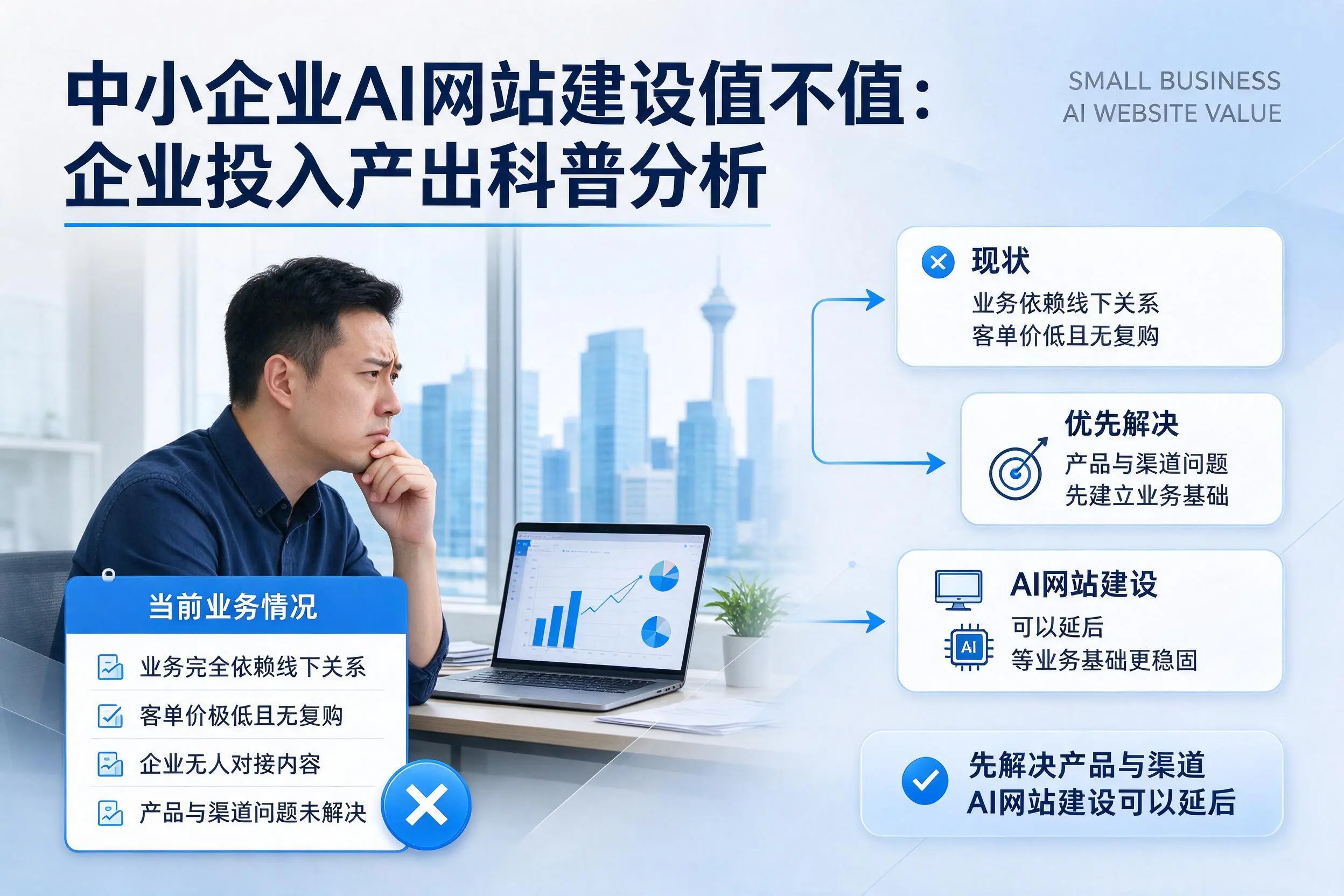 中小企业AI网站建设值不值：德阳企业投入产出科普分析