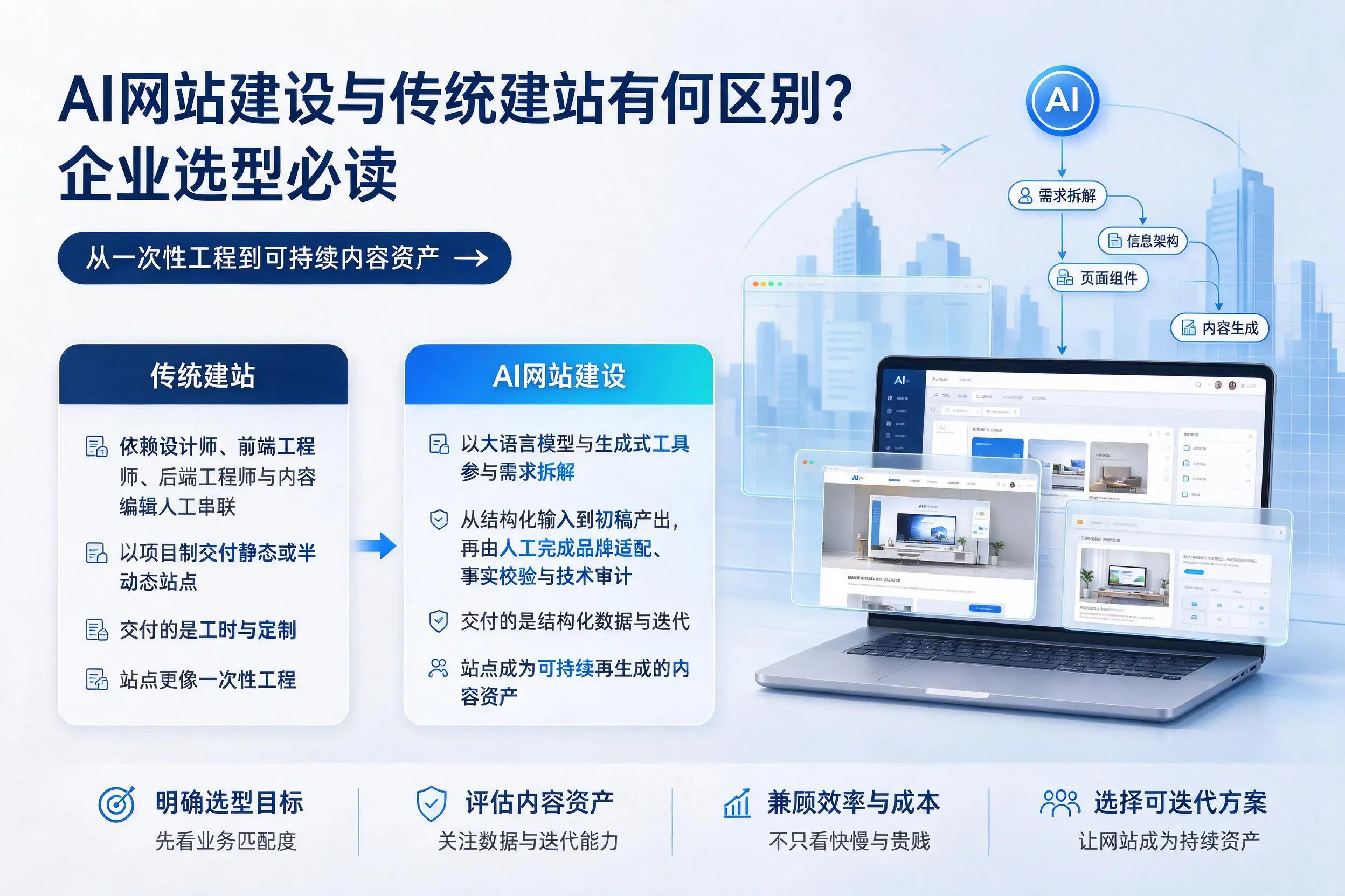 AI网站建设与传统建站有何区别？德阳企业选型必读