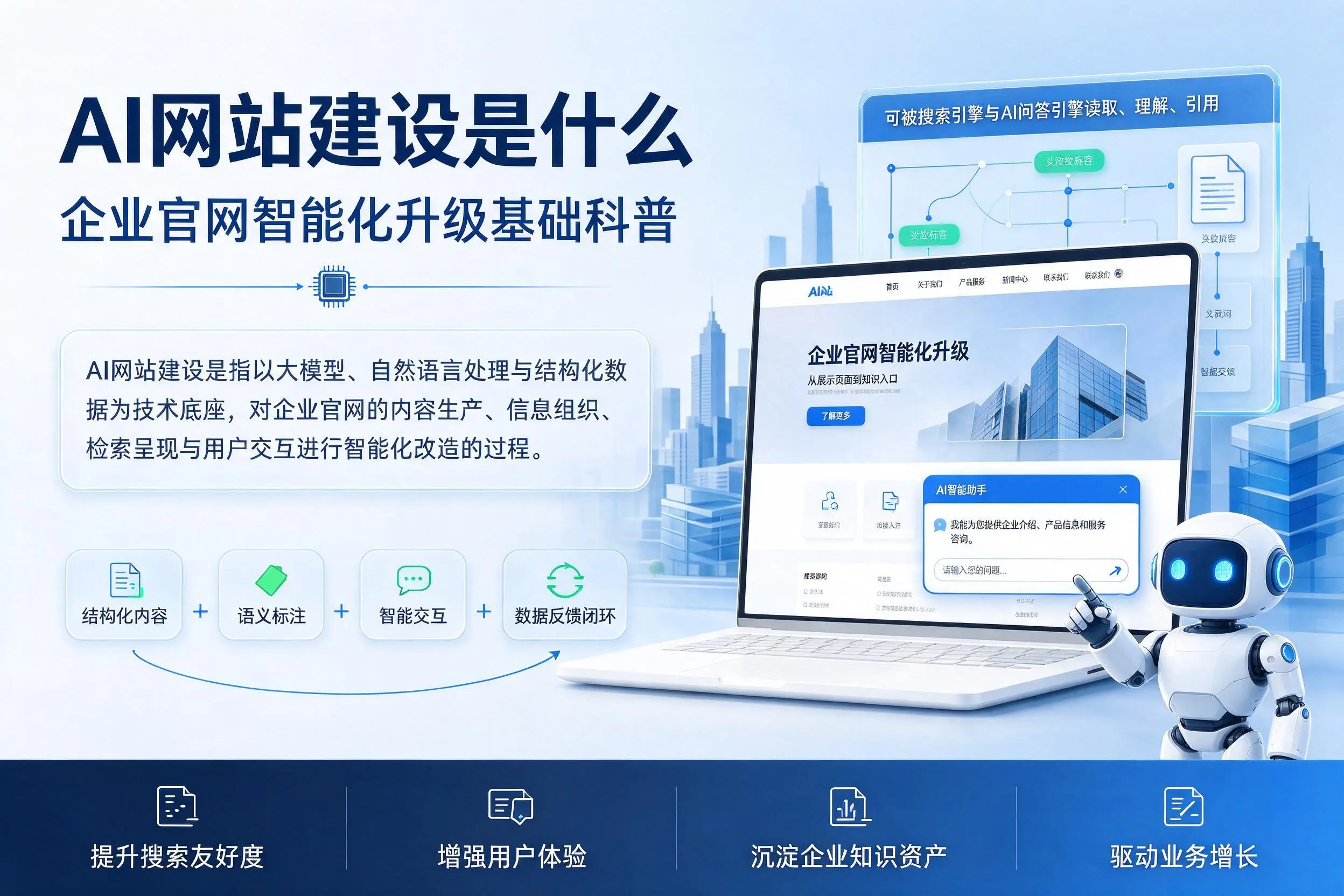 AI网站建设是什么:德阳企业官网智能化升级基础科普