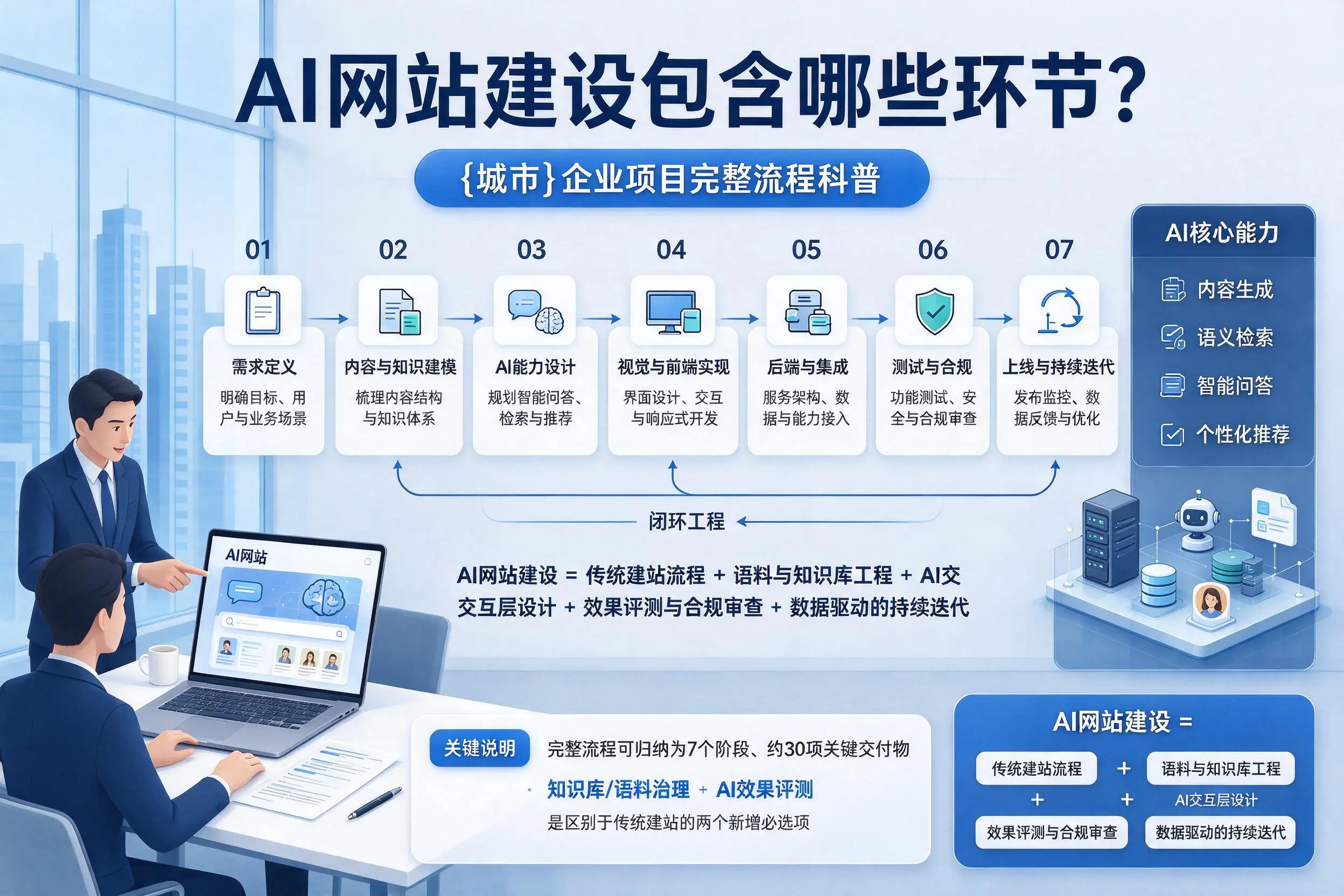 AI网站建设包含哪些环节？德阳企业项目完整流程科普