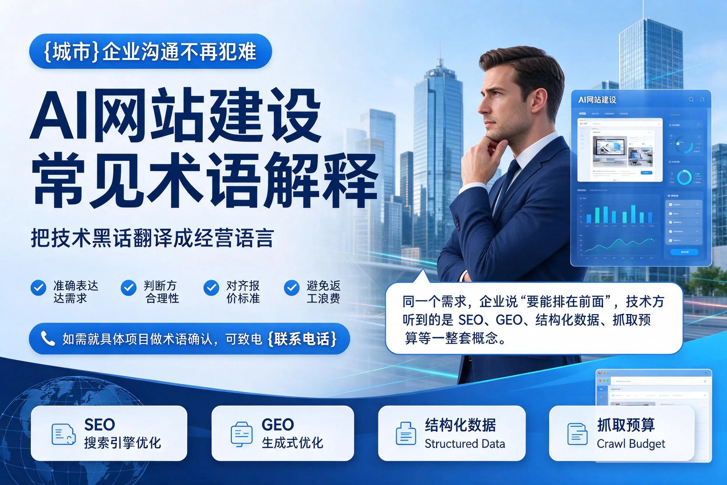 AI网站建设常见术语解释，德阳企业沟通不再犯难