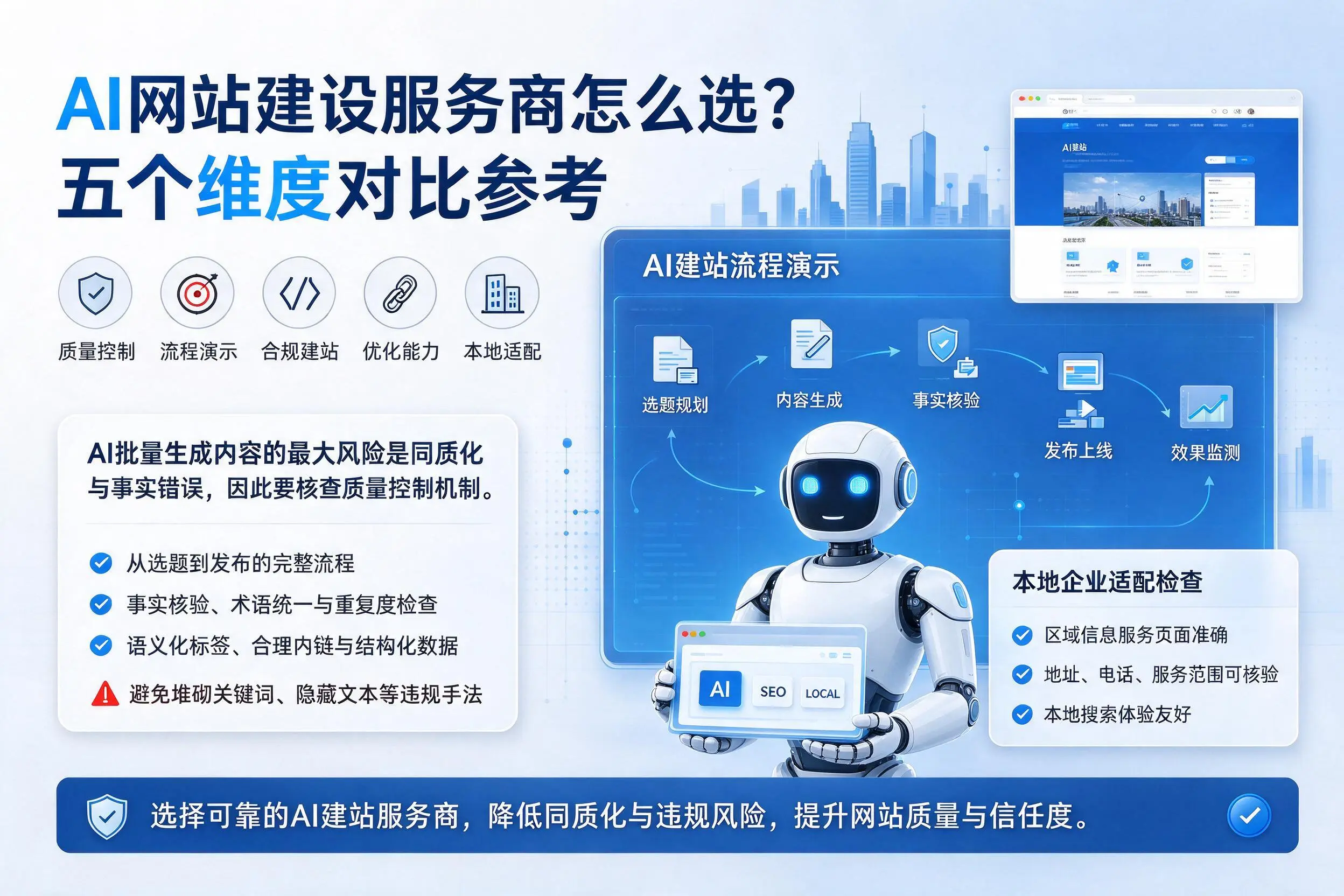 德阳AI网站建设服务商怎么选？五个维度对比参考