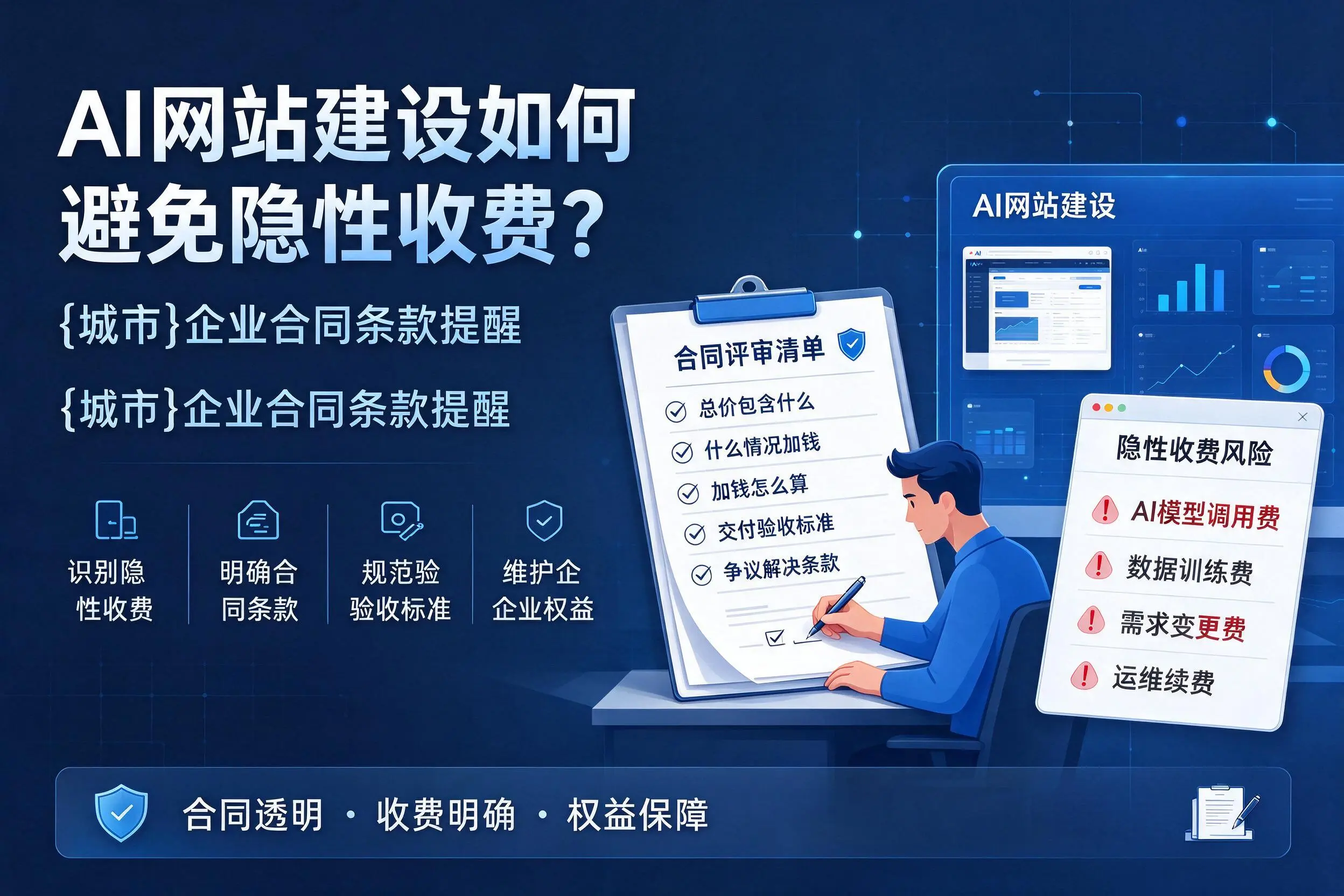 AI网站建设如何避免隐性收费？德阳企业合同条款提醒